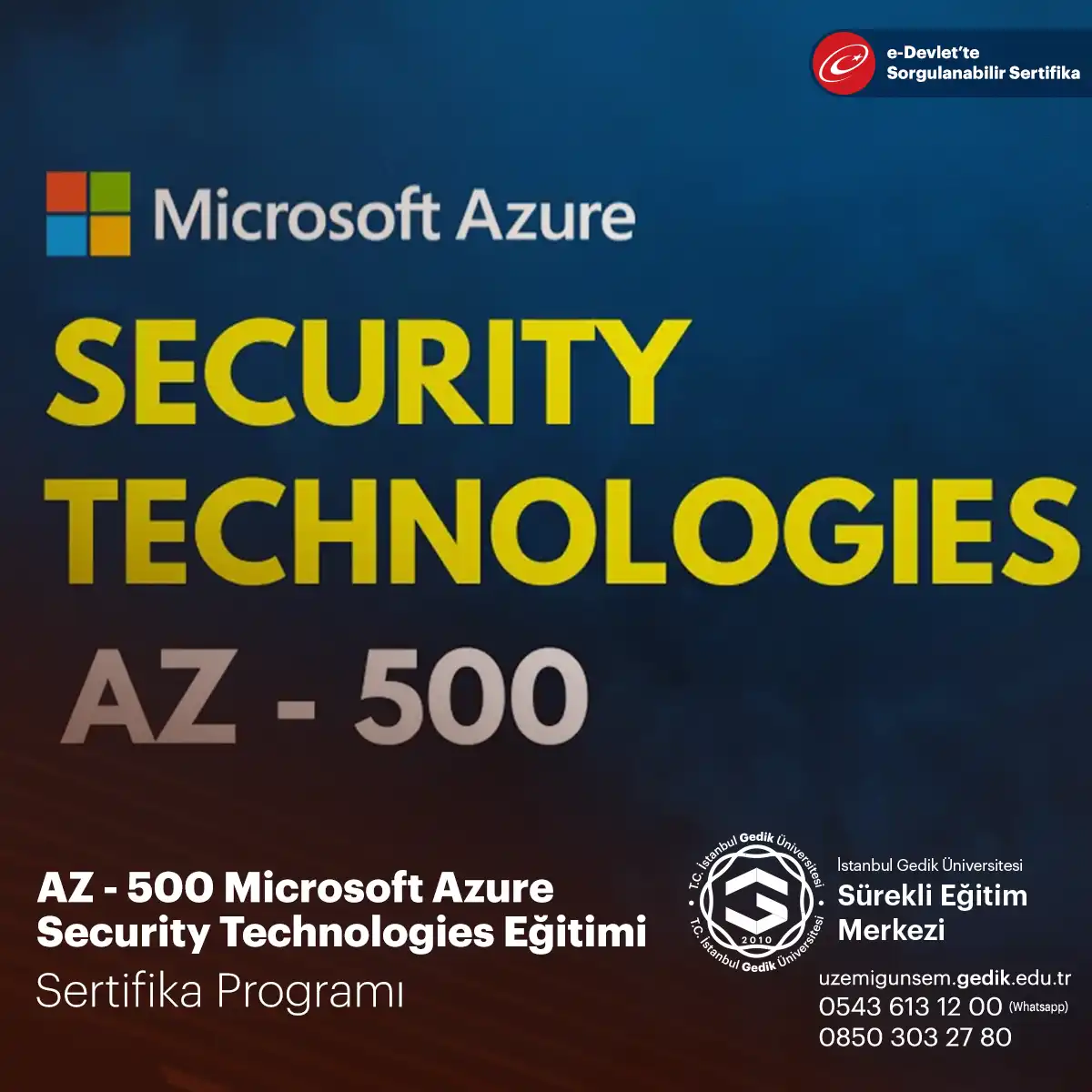 AZ - 500 Microsoft Azure Security Technologies Eğitimi 